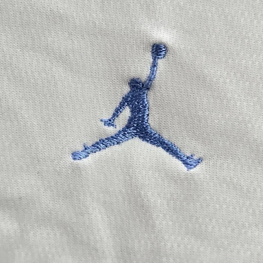 VINTAGE Air Jordan Men Shirt 2XL White Y2K Ringer Short Sleeve Crew Neck READ